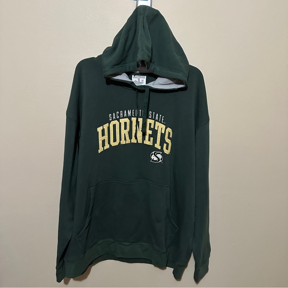 Champion Men's Athleticwear Hoodie Sweatshirt Pullover Olive Green Gym Size 2XL